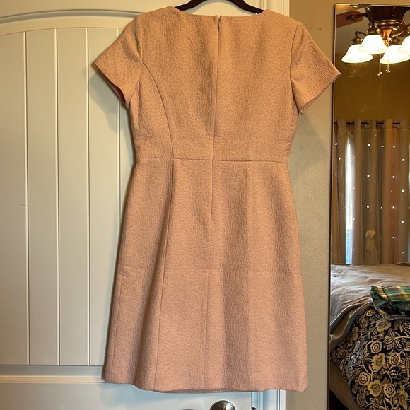 Talbots petites 4P beautiful textured cap sleeve shift dress fabulous baby pink - Picture 6 of 12